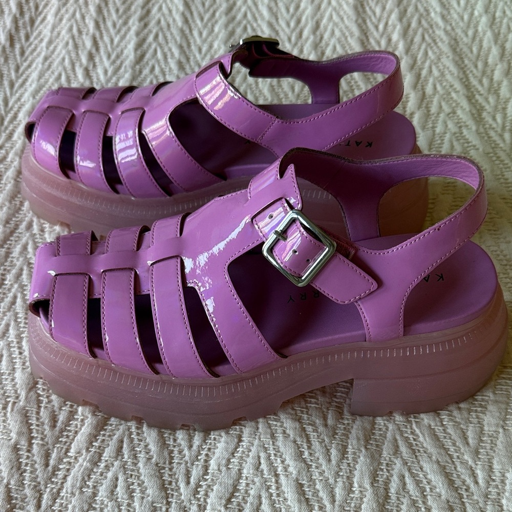 Bubble Gum Pink Geli Fisherman Platform Sandals